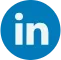 LinkedIn logo featuring white 